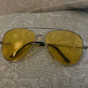 Yellow Aviator glasses
